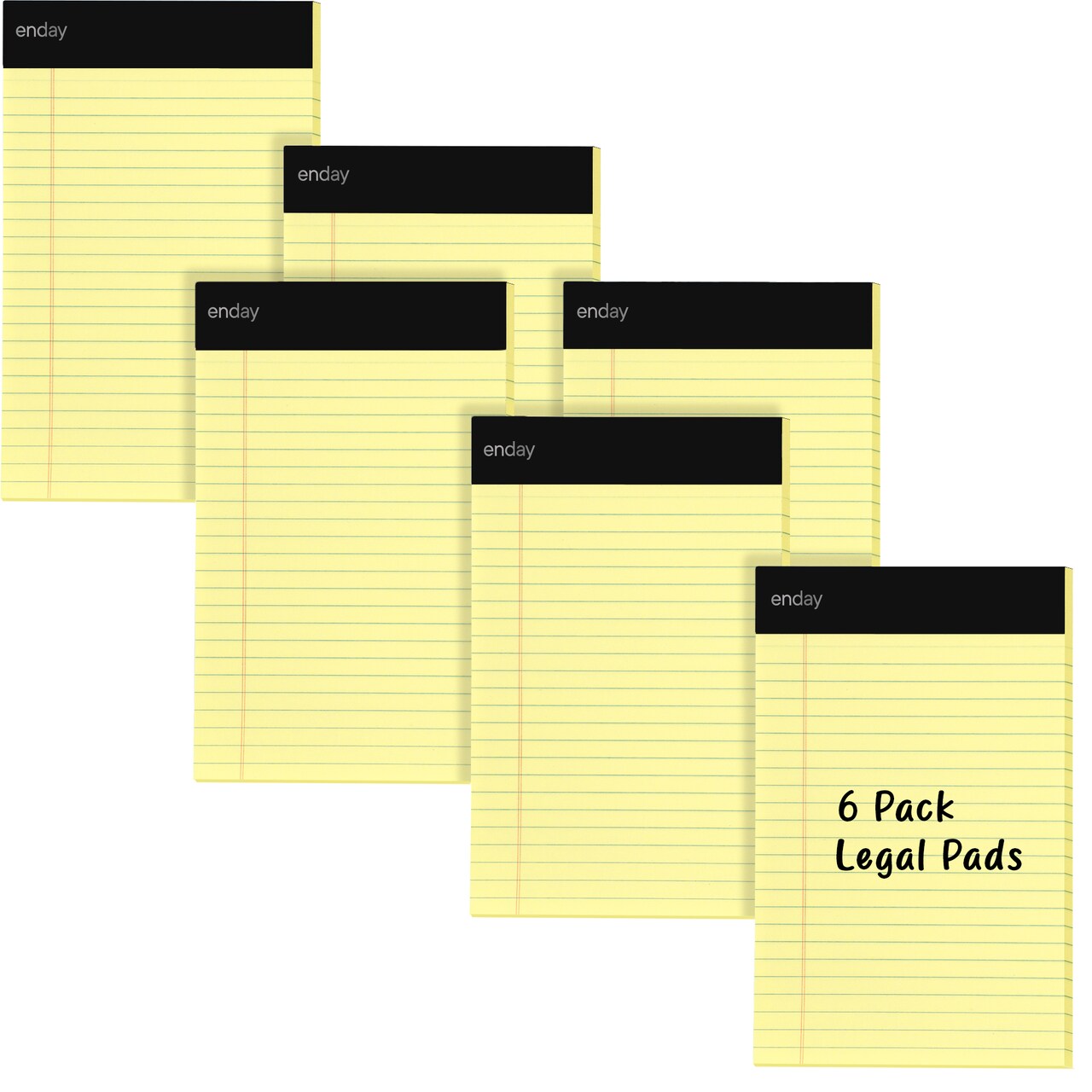 Jr. Legal pad, Small Note Pads Legal Ruled Writing Pad. Perforated Edge. Canary Yellow, Universal, 50 sheets per Pad